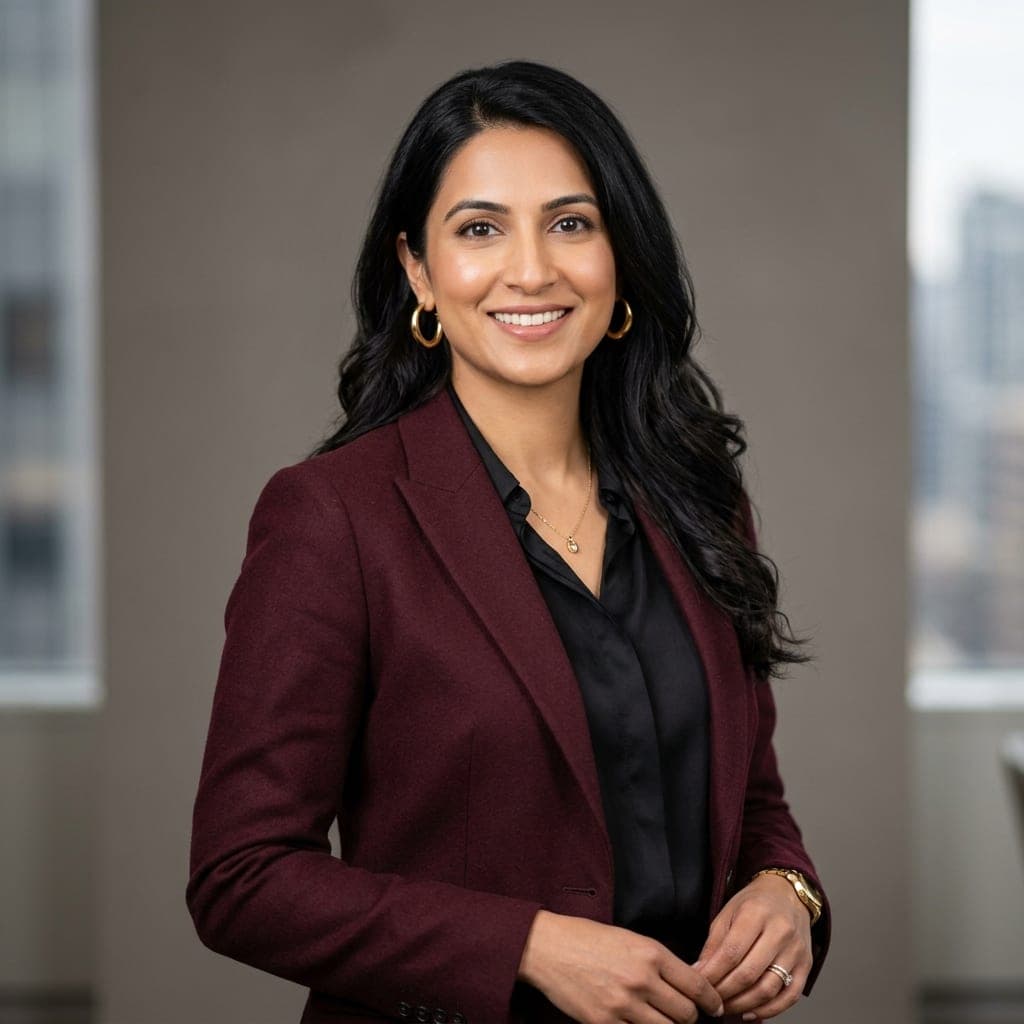 Portrait of Aisha Khan, Partner at Crestline Global Partners